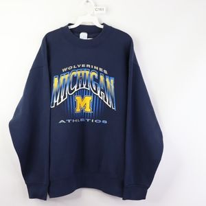90s Mens XL University of Michigan Sweatshirt Blue